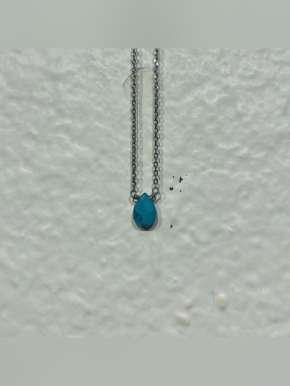 Lia Sophia Turquoise Teardrop Pendant Necklace